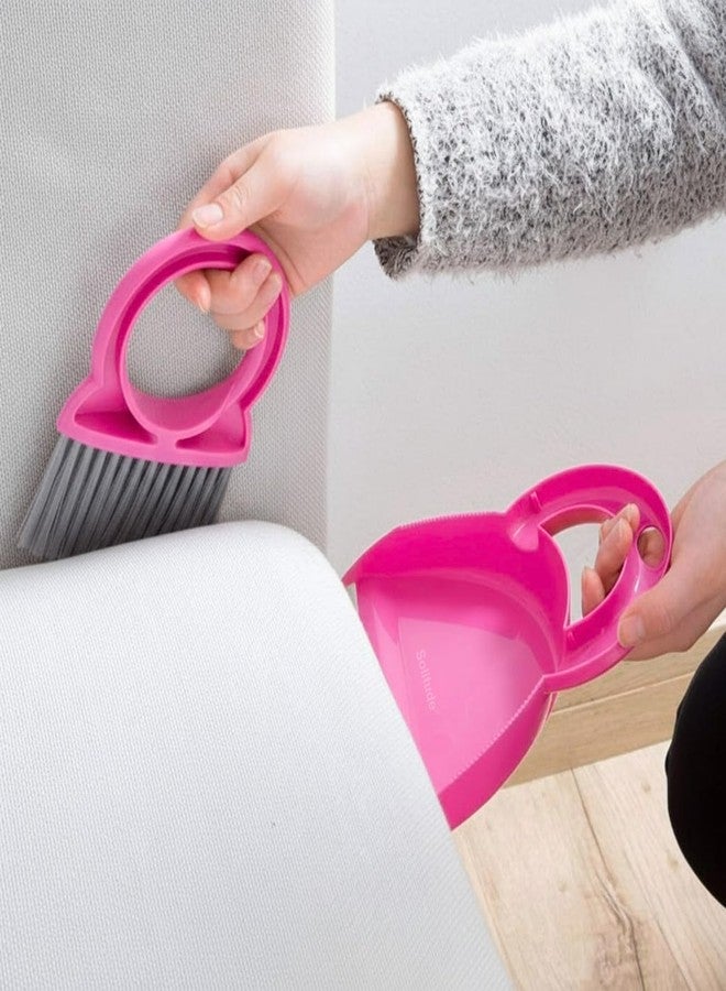 Solitude Small Broom Brush and Dustpan Set Desktop Broom Sweep Cleaning Brush Dust Remover Pan Car Keyboard Cleaning Household Dust Pan - Image 4